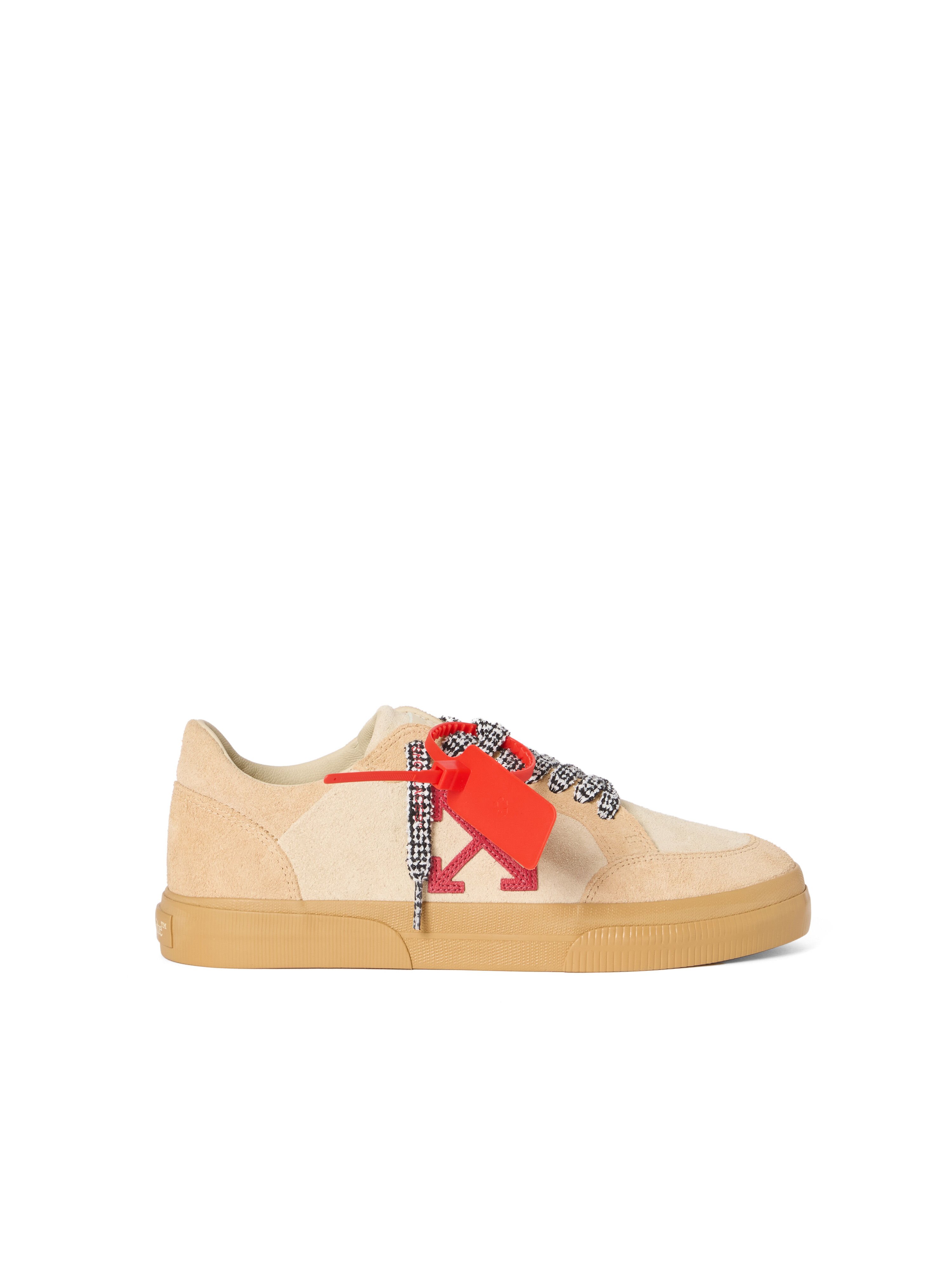 Vulcanized Low Suede Sneakers OFF WHITE Vulcanized Low Suede Sneakers BEIGE - HAUTE RED OMIA293S26LEA003