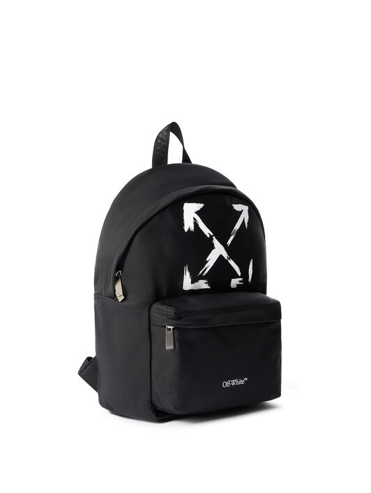 OFF WHITE Arrow Paint Backpack BLACK OBNB001S26FAB001