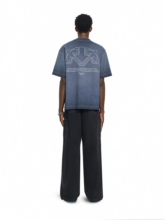 Offline Half Arrow Skate T-Shirt OFF WHITE Offline Half Arrow Skate T-Shirt CLOUD BLU GRAPHITE 44MAA120F26J01F