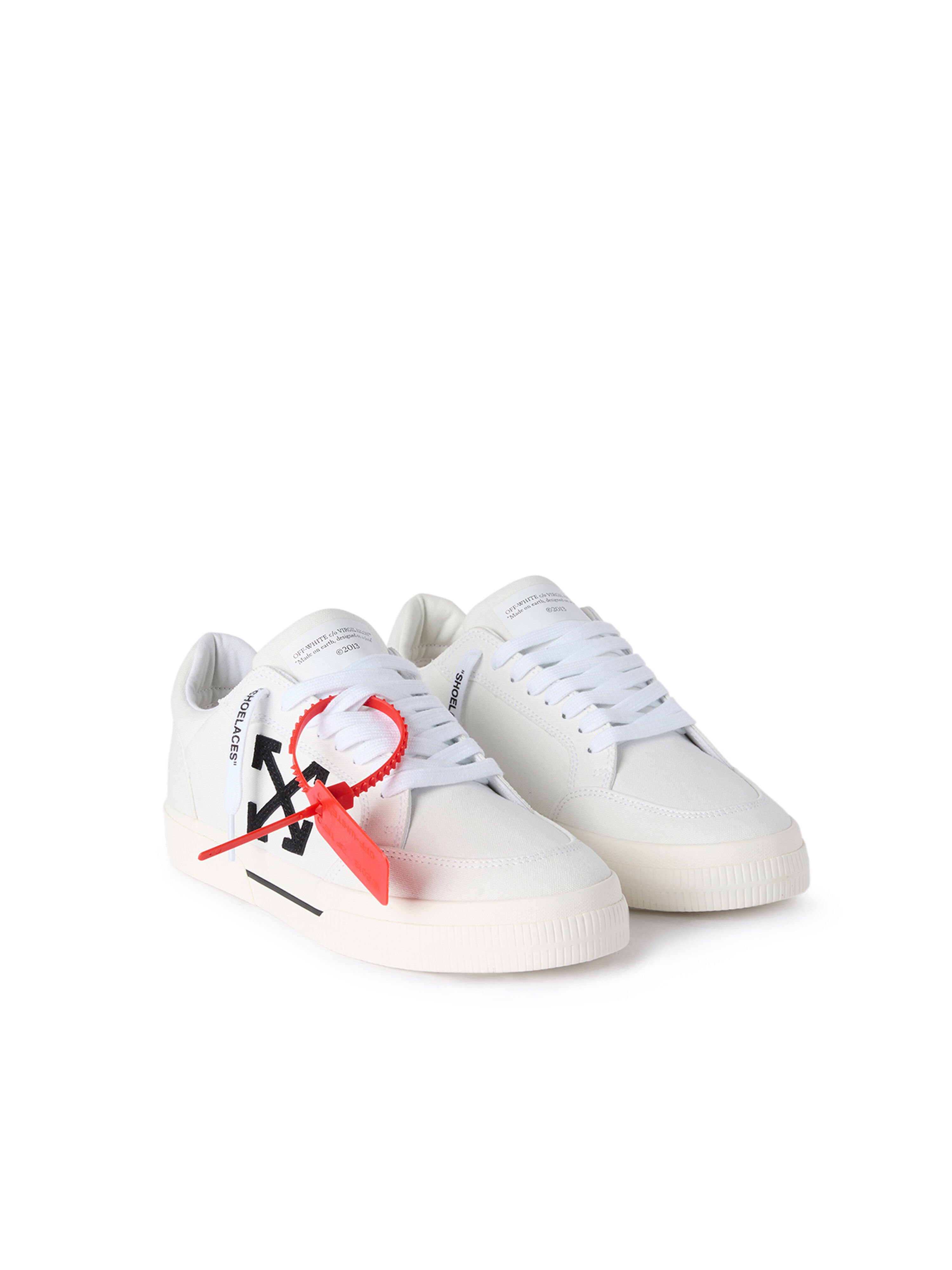 OFF WHITE Vulcanized Low Sneakers WHITE/BLACK OMIA293C99FAB003