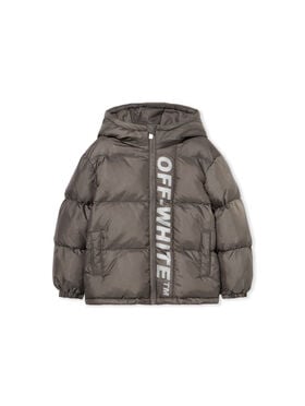 OFF WHITE Ripstop Puffer Jacket DARK GREY - REFLECTIVE OBEJ002F25FAB001