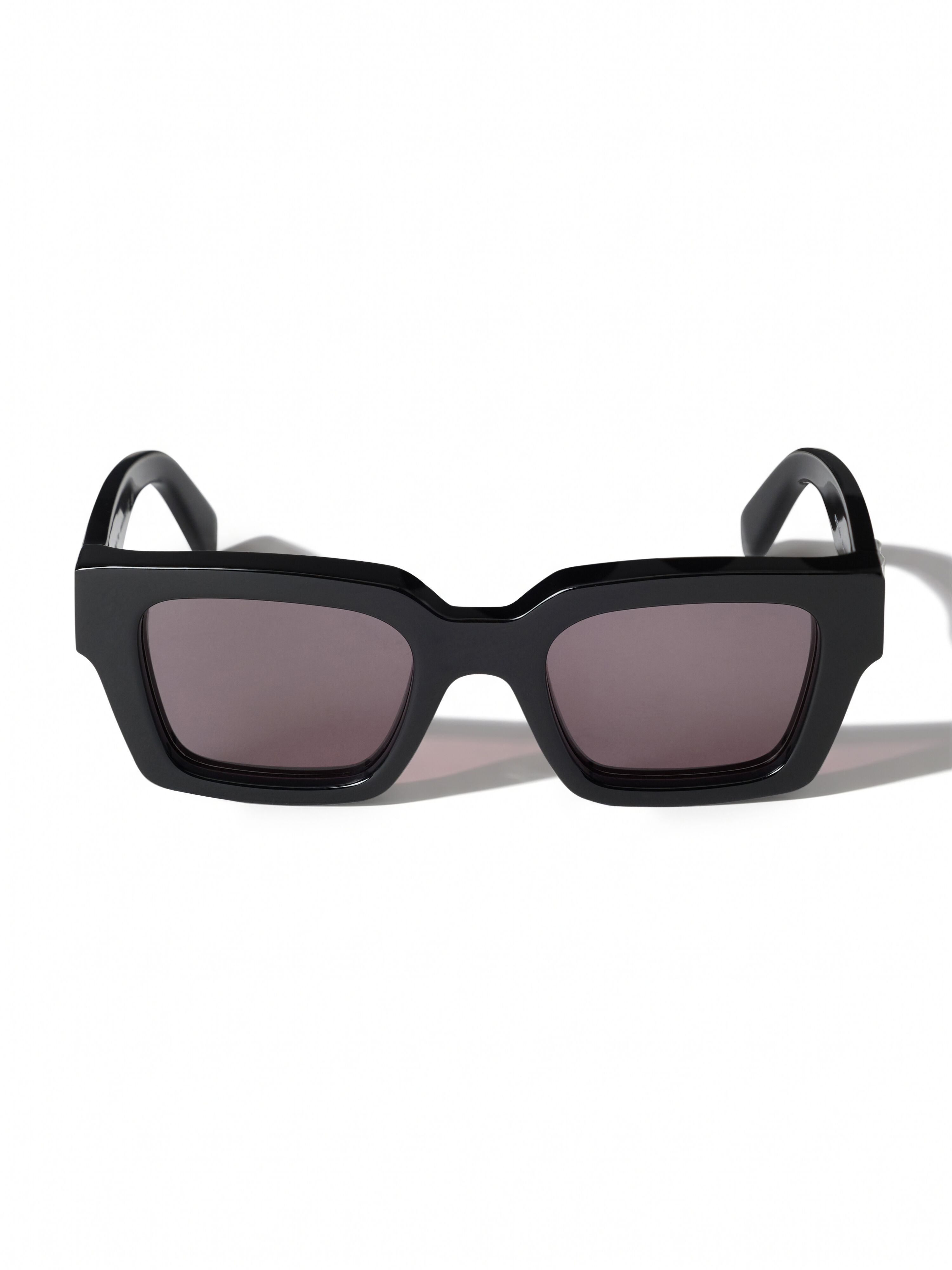 Virgil M Dark Grey Lens Sunglasses OFF WHITE Virgil M Dark Grey Lens Sunglasses Shiny Black OW1022100750