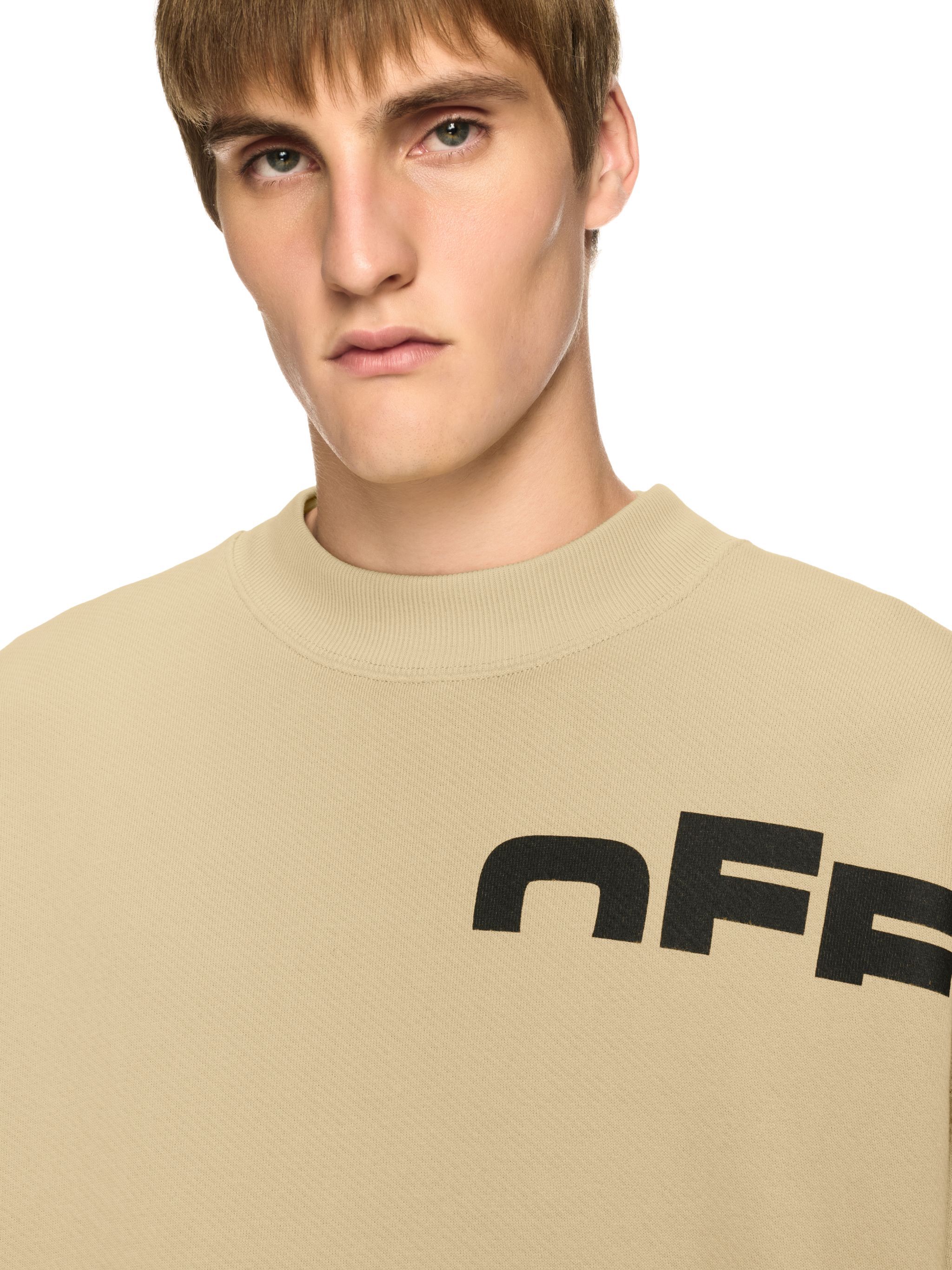 OFF WHITE Beige Off Split Sweatshirt NEUTRALS OMBA054S25FLE003