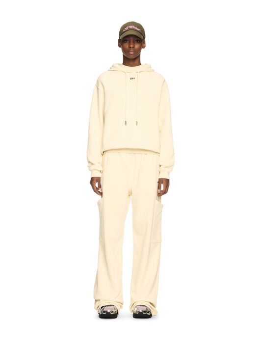 OFF WHITE White Rose Valley Hoodie NEUTRALS OWBB058S25FLE003