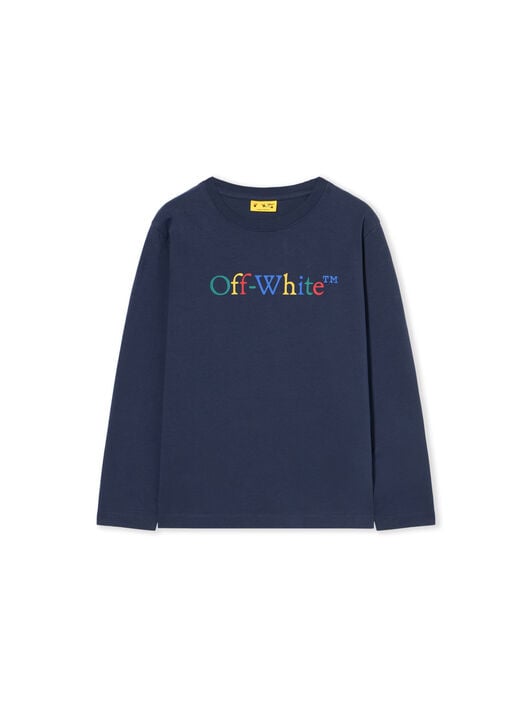 OFF WHITE Arrow Ruler Long-Sleeve T-Shirt NAVY BLUE - MULTICOLOR OBAB001F25JER001