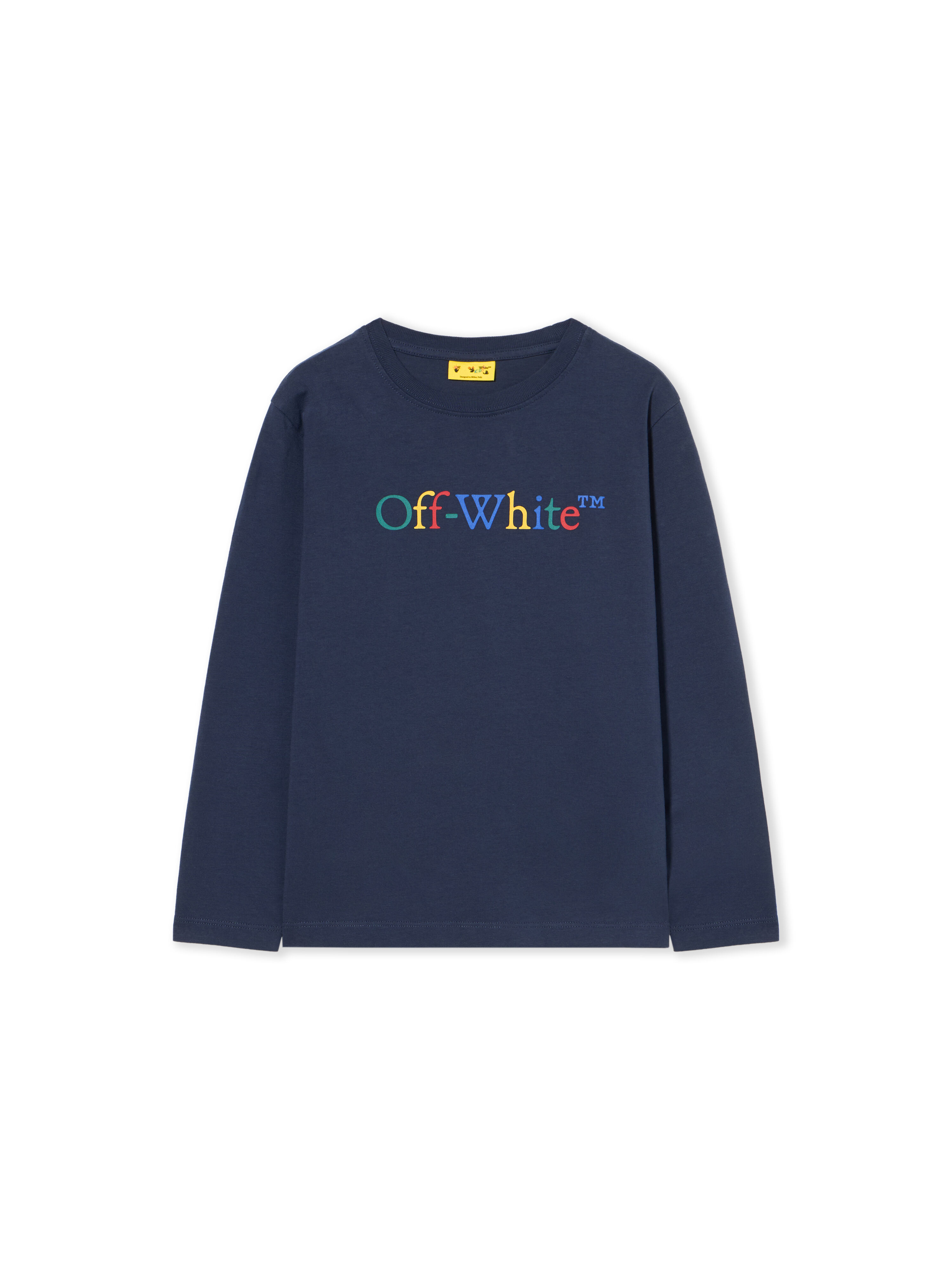 OFF WHITE Arrow Ruler Long-Sleeve T-Shirt NAVY BLUE - MULTICOLOR OBAB001F25JER001