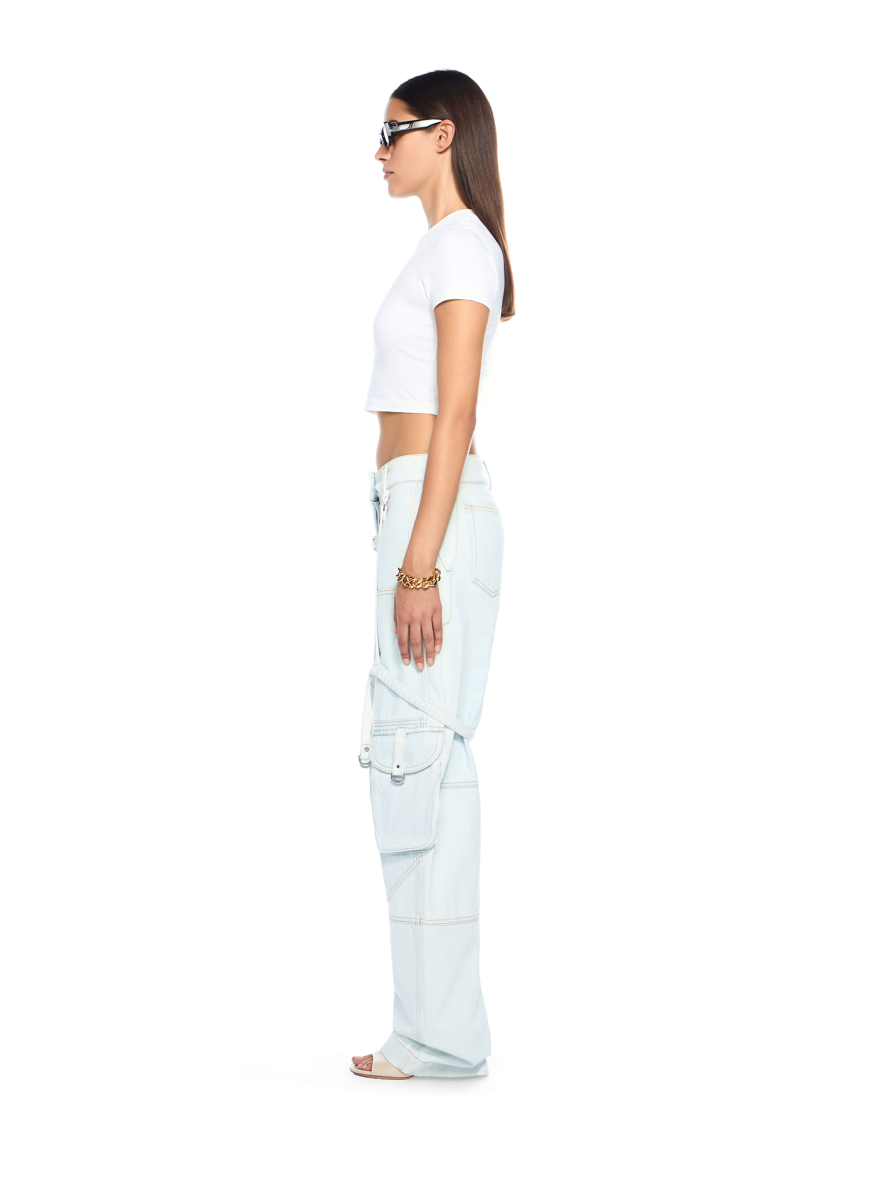 OFF WHITE Cargo Denim Pants LIGHT BLUE-NO COLOR OWYB01JF25DEN001