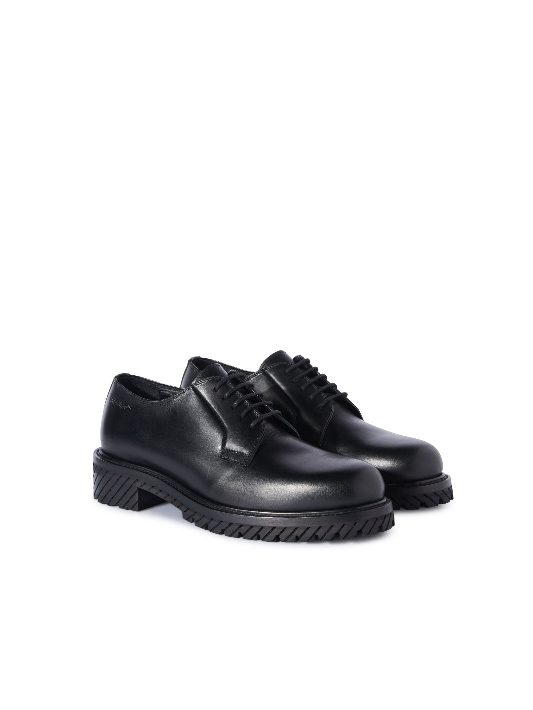 MILITARY DERBY OFF WHITE MILITARY DERBY BLACK OMIF028F23LEA001
