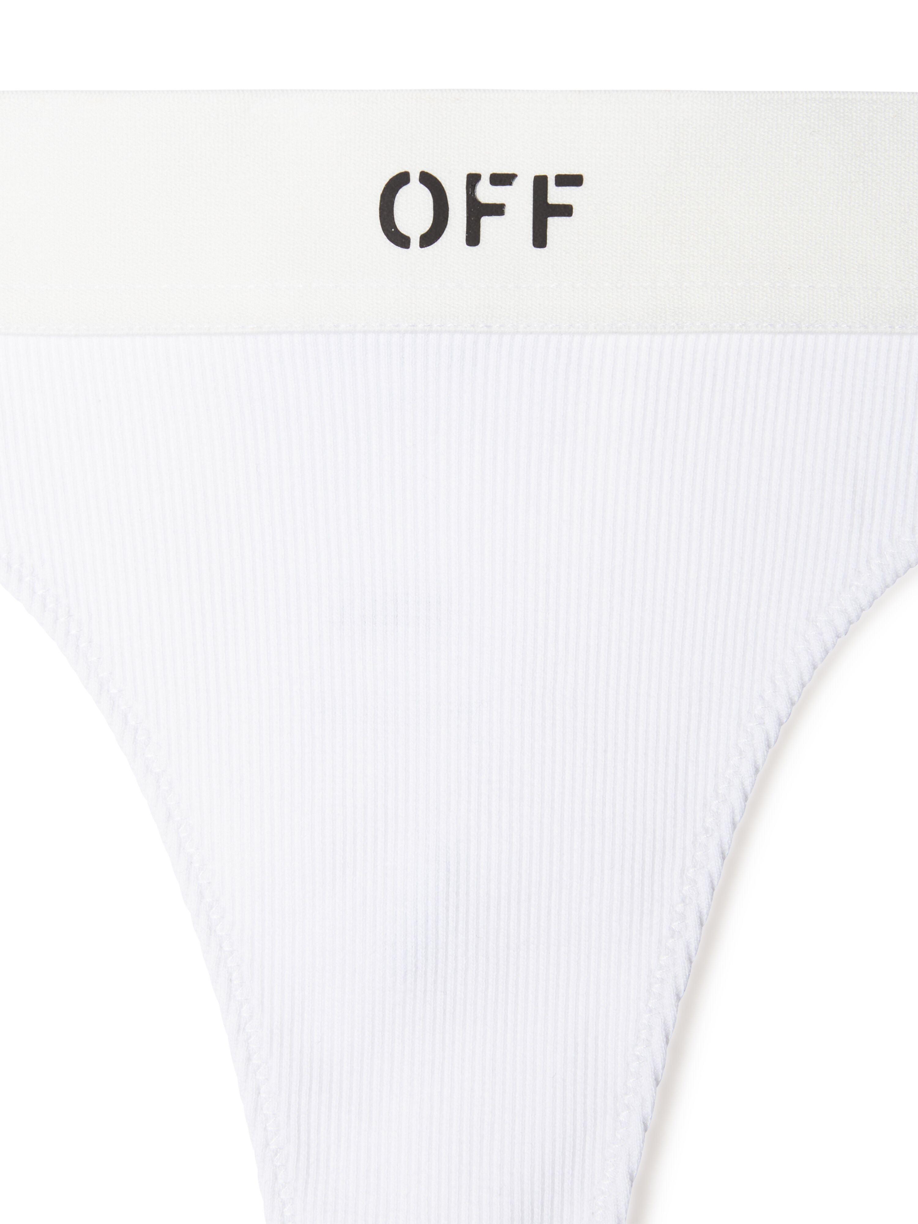 OFF WHITE Off Rib Thong WHITE OWUC001S25JER001