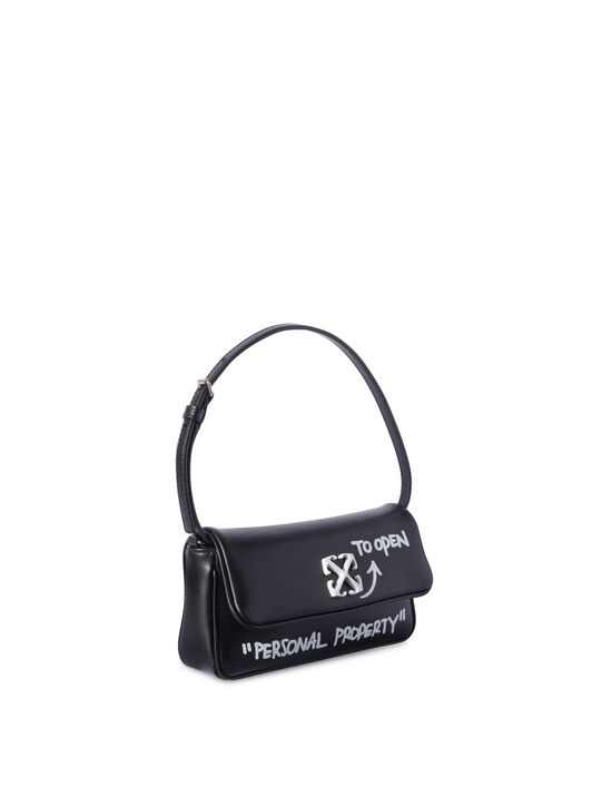 OFF WHITE Schwarze Jitney 0.7 Quote Schultertasche SCHWARZ OWNN18BC99LEA001