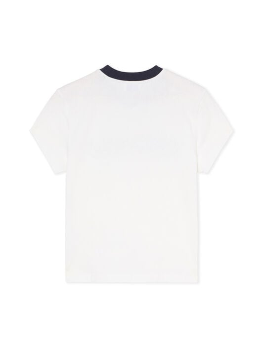 Embroidered Script Logo Fitted Logo Tee OFF WHITE Embroidered Script Logo Fitted Logo Tee WHITE-BLUE IRIS OWAA112F25JER001