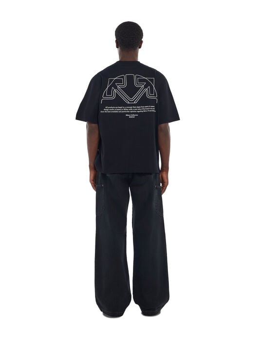 T-Shirt Skate Offline Half Arrow OFF WHITE T-Shirt Skate Offline Half Arrow BLACK 44MAA120F26J01E