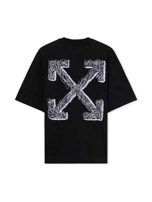 OFF WHITE Scribble Arrow Short-Sleeve Logo T-Shirt BLACK - WHITE OMAA120F25JER00C