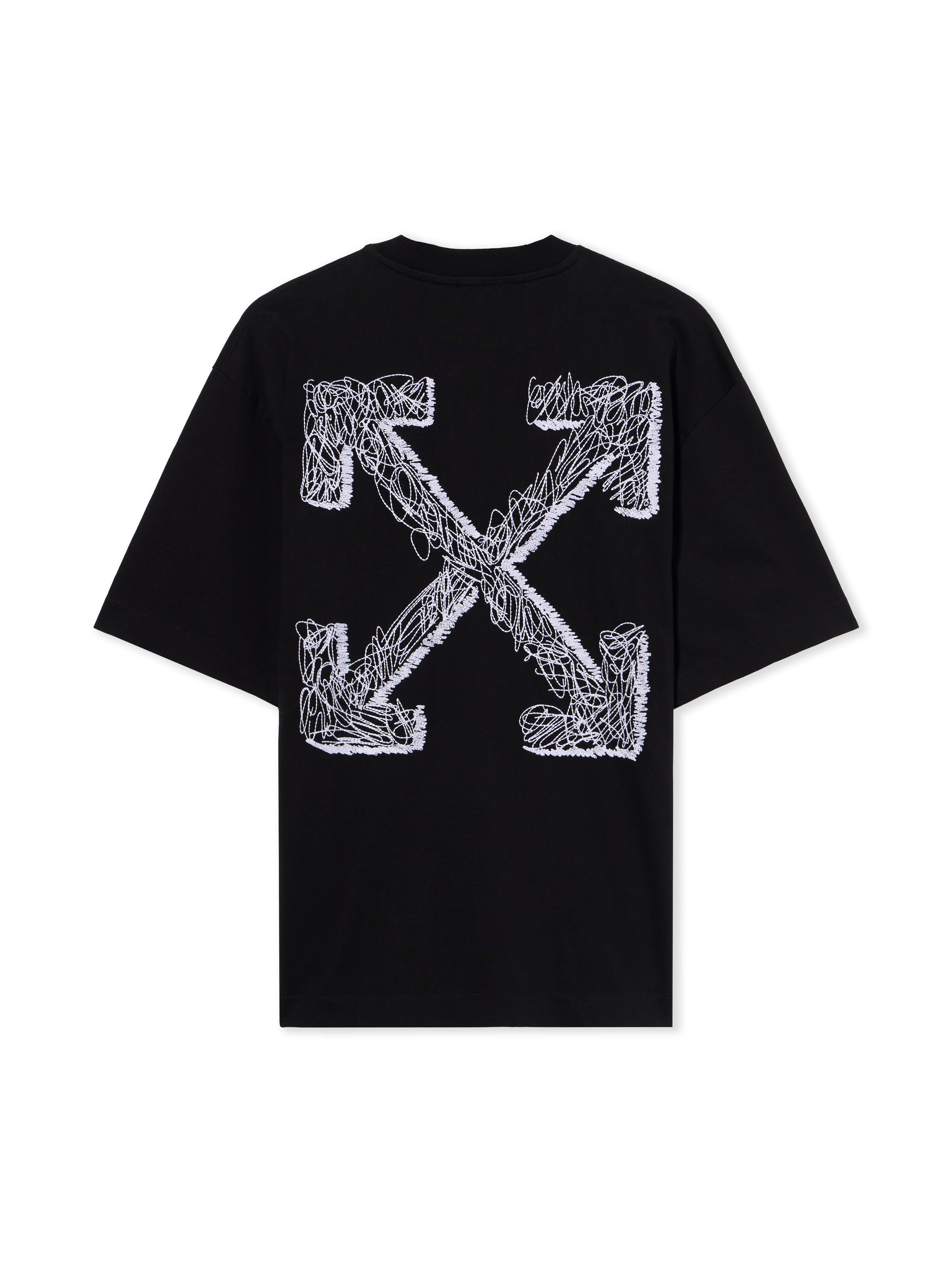 OFF WHITE Scribble Arrow Short-Sleeve Logo T-Shirt BLACK - WHITE OMAA120F25JER00C