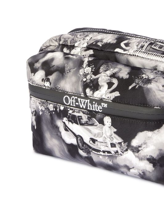 OFF WHITE Borsa A Tracolla Outdoor Nera Con Stampa Affresco NERO OMNQ081S25FAB001