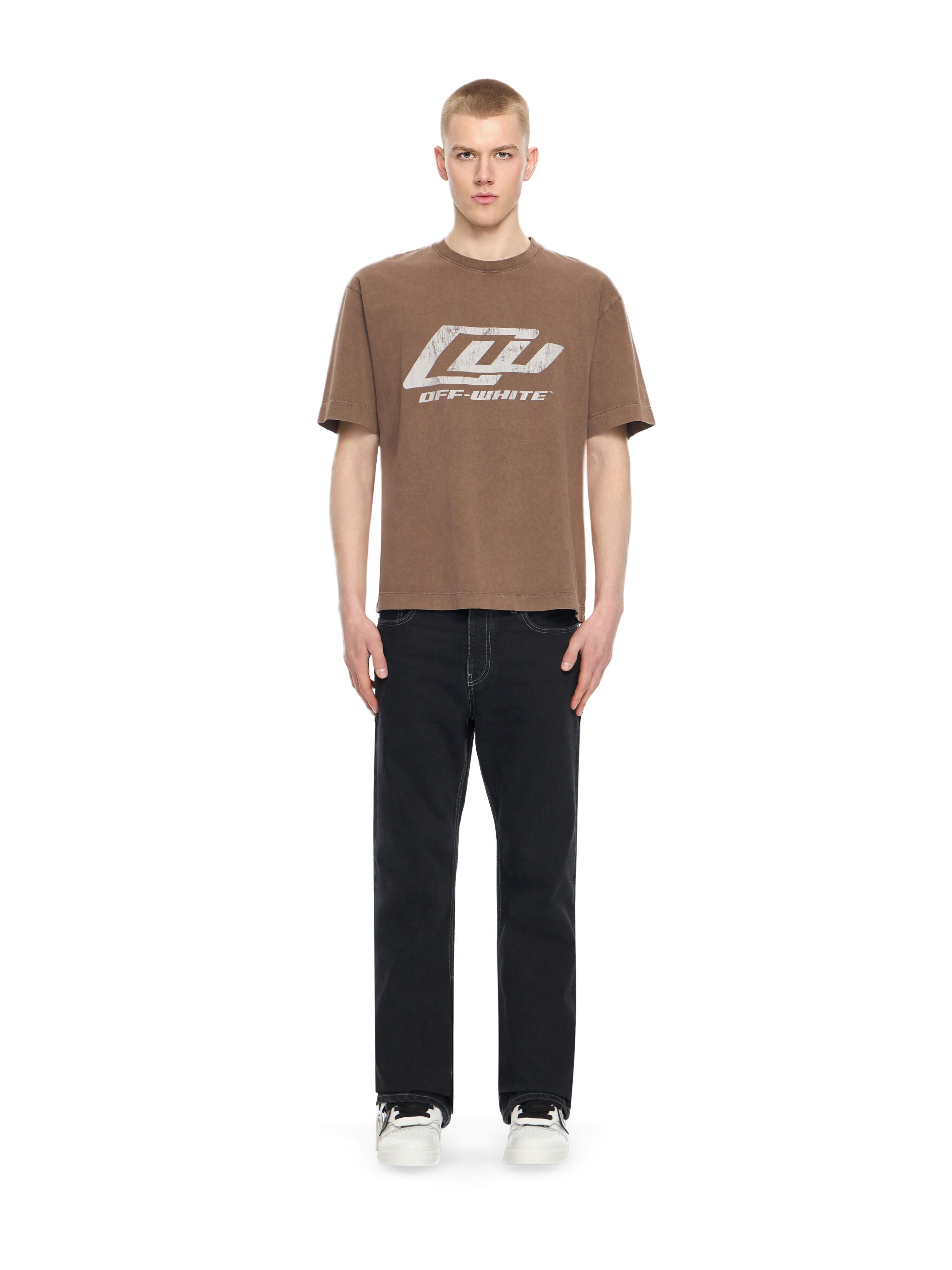 OFF WHITE OWR Skate T-shirt FADE OUT SLATE BLA 44MAA120S26J00Z