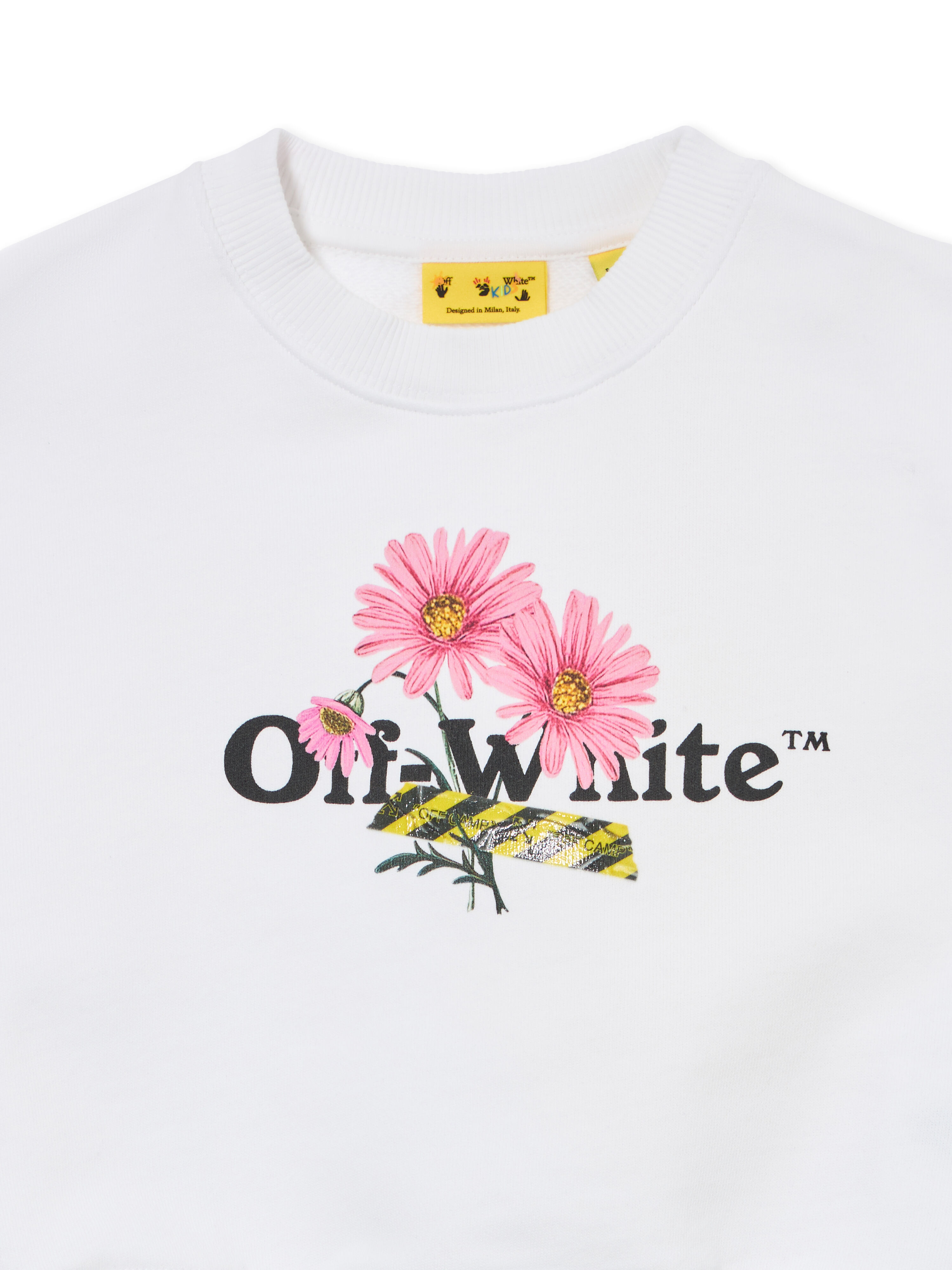 OFF WHITE Daisy Logo Box Crew WHITE 44GBA013S26F001