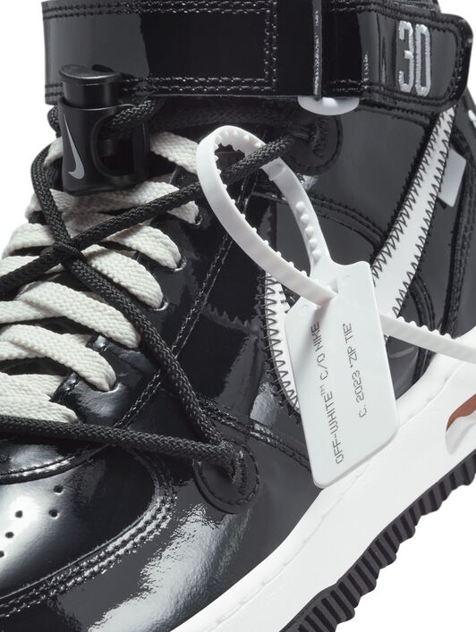 OFF WHITE Sneakers Nike AF1 Mid "Sheed" c/o Off-White™️ SCHWARZ OMIA256G23MAT001
