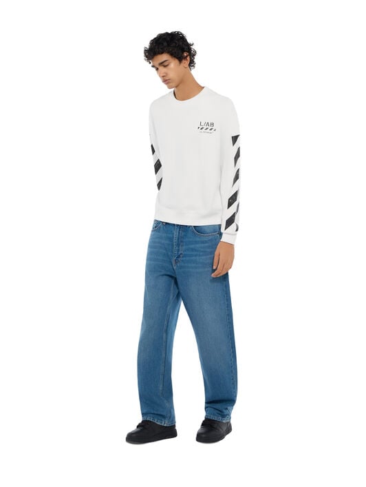 L/AB Straight Piped Jeans LAB L/AB Straight Piped Jeans STEEL INDIGO 44LABF26D108