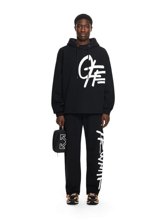 OFF WHITE Spray Logo Loose Hoodie BLACK 44MBB12MS26F007