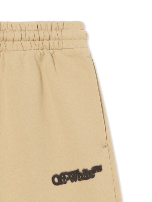 OFF WHITE Spray Arrow Skate Sweatshorts CREME BRULÉE - BLACK OMCI013S25FLE003
