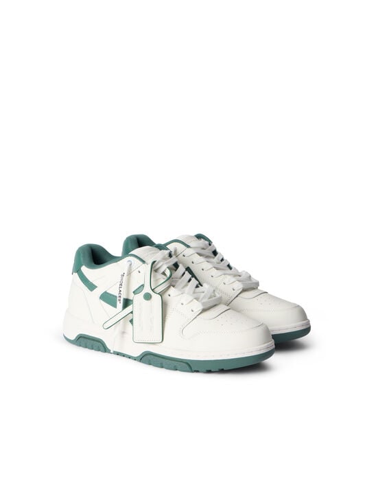 Out Of Office Leather Sneakers OFF WHITE Out Of Office Leather Sneakers WHITE - GREEN OMIA189F25LEA001