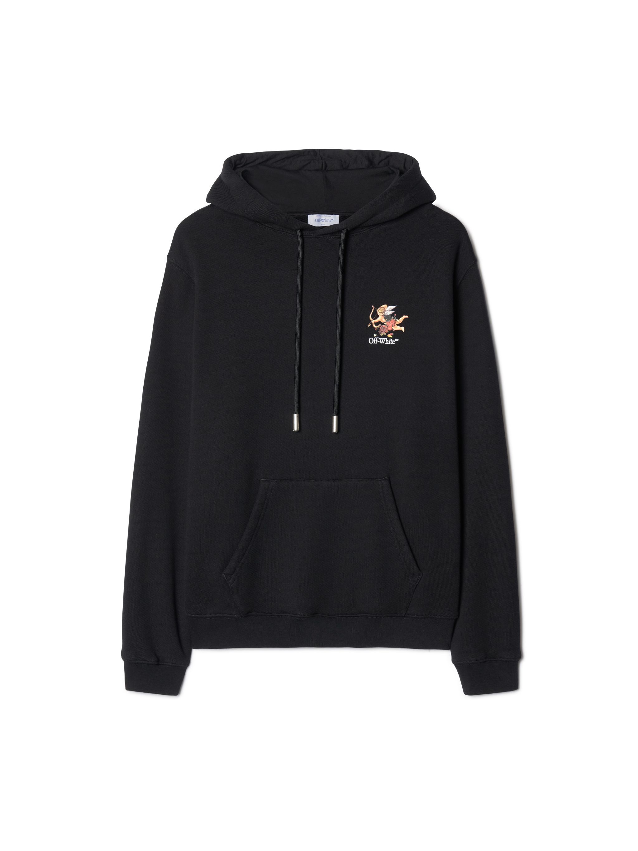 OFF WHITE Schwarzer Fresco Hoodie SCHWARZ OWBB064S25FLE001