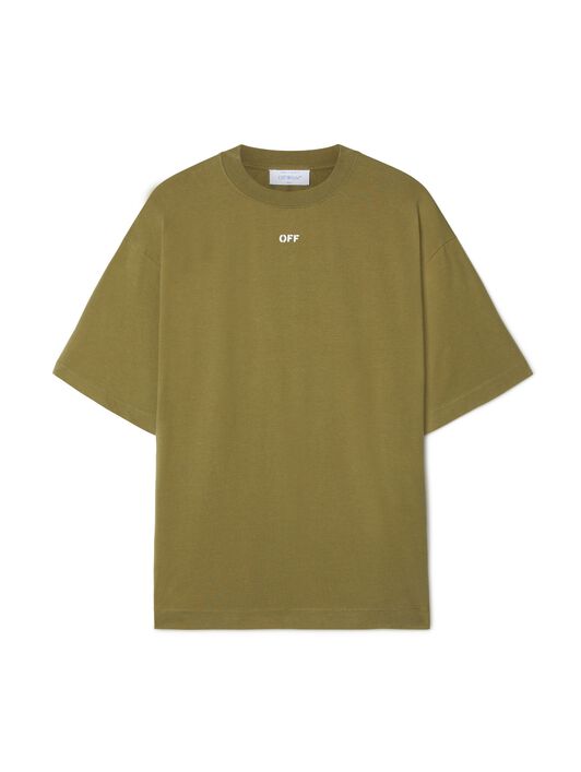 OFF WHITE Green Winter Stamp T-Shirt GREEN OMAA120S25JER00L