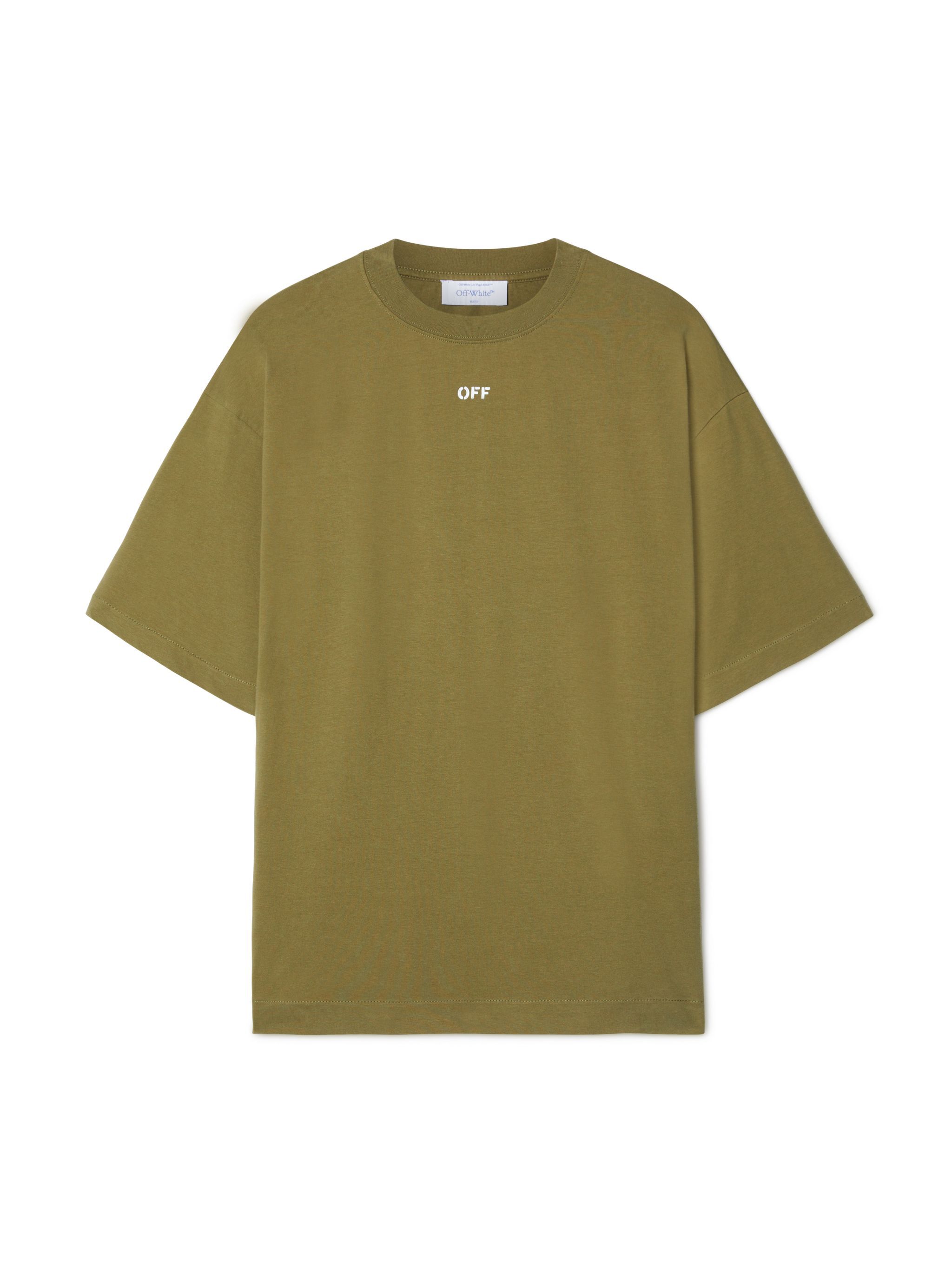 OFF WHITE Green Winter Stamp T-Shirt GREEN OMAA120S25JER00L