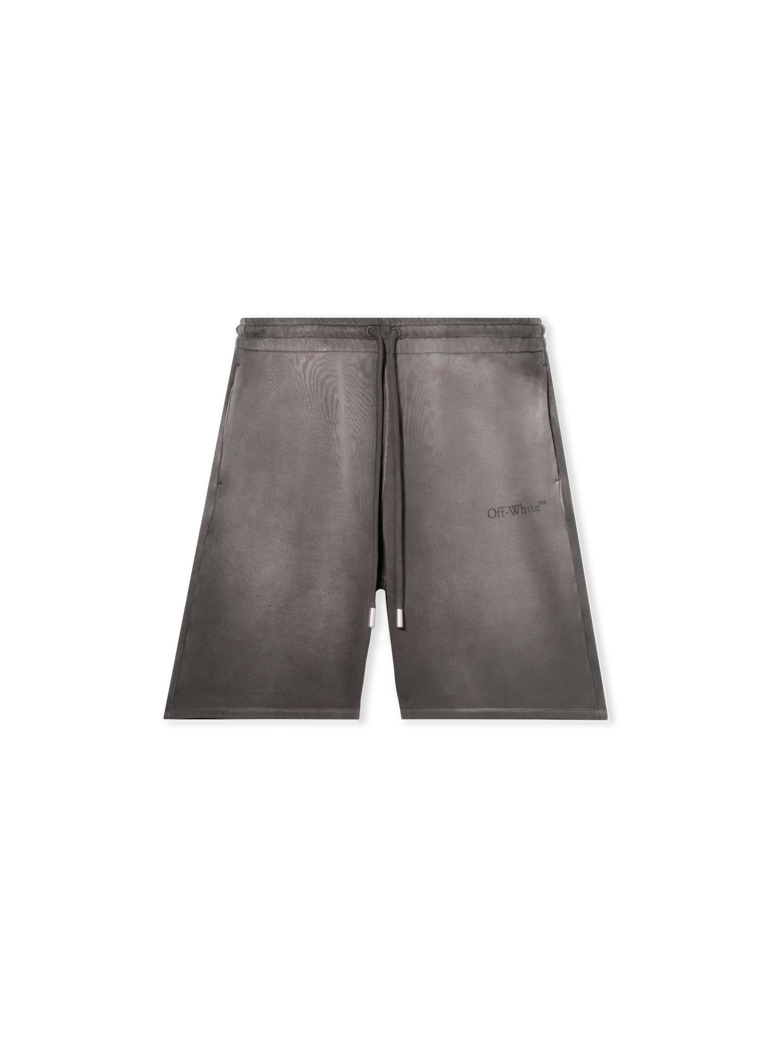 OFF WHITE LAUNDRY DIAG SKATE SWEATSHORT DEGRADÉ BLACK - DEGRADÉ BLACK OMCI013F25FLE00B