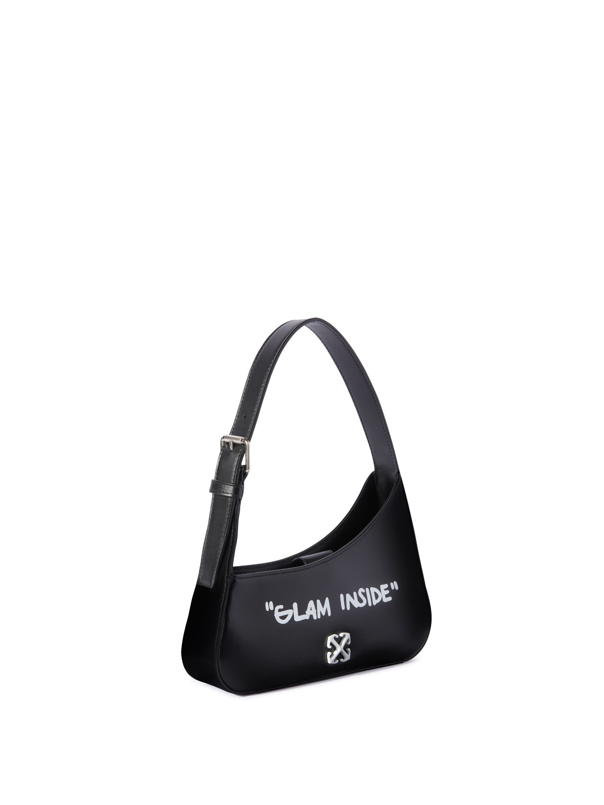 OFF WHITE Black Jitney Quote Shoulder Bag BLACK OWNN18AC99LEA001