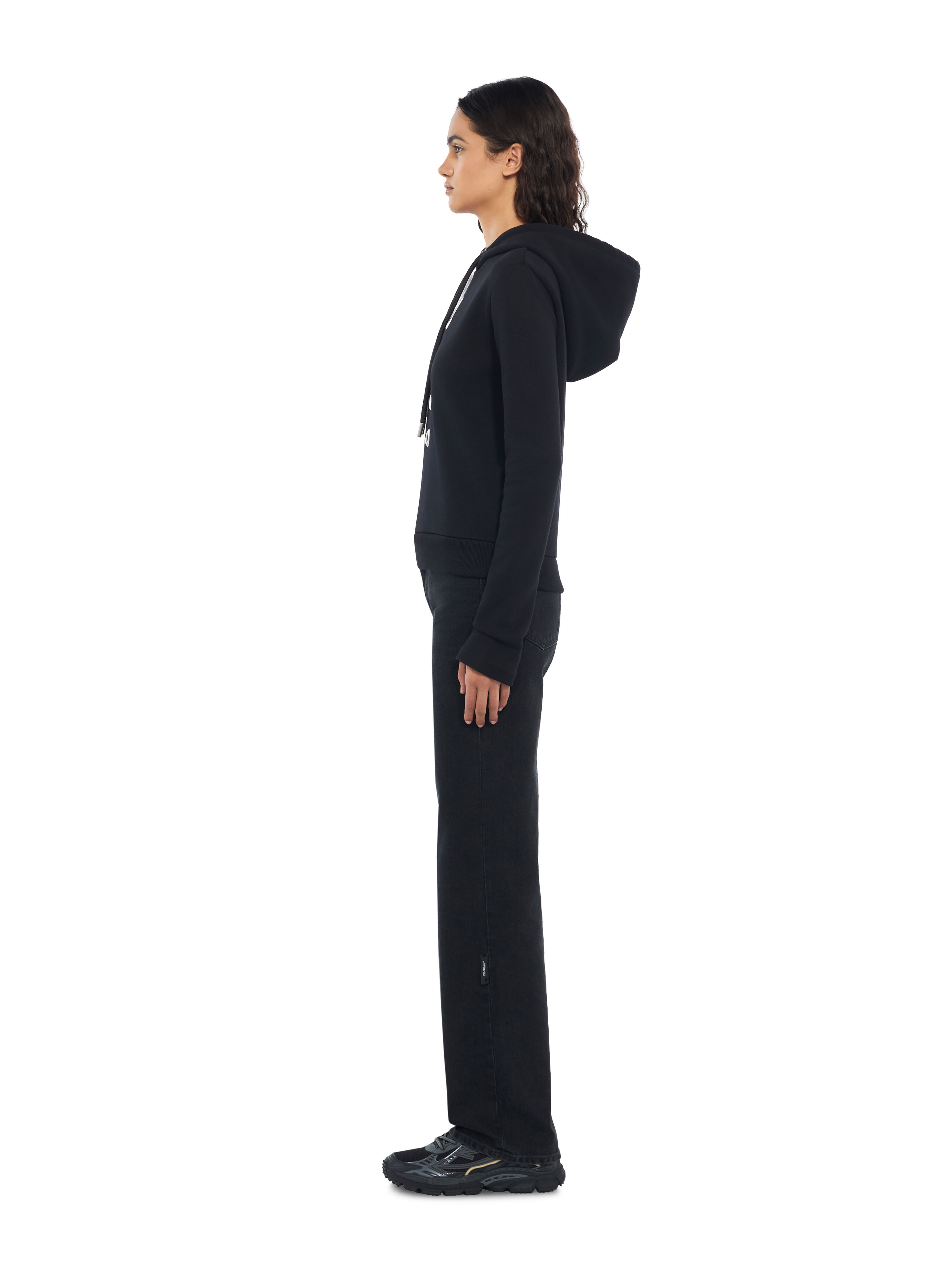 Eyelet Meteor Slim Hoodie OFF WHITE Eyelet Meteor Slim Hoodie Black-Black 2FE00855T