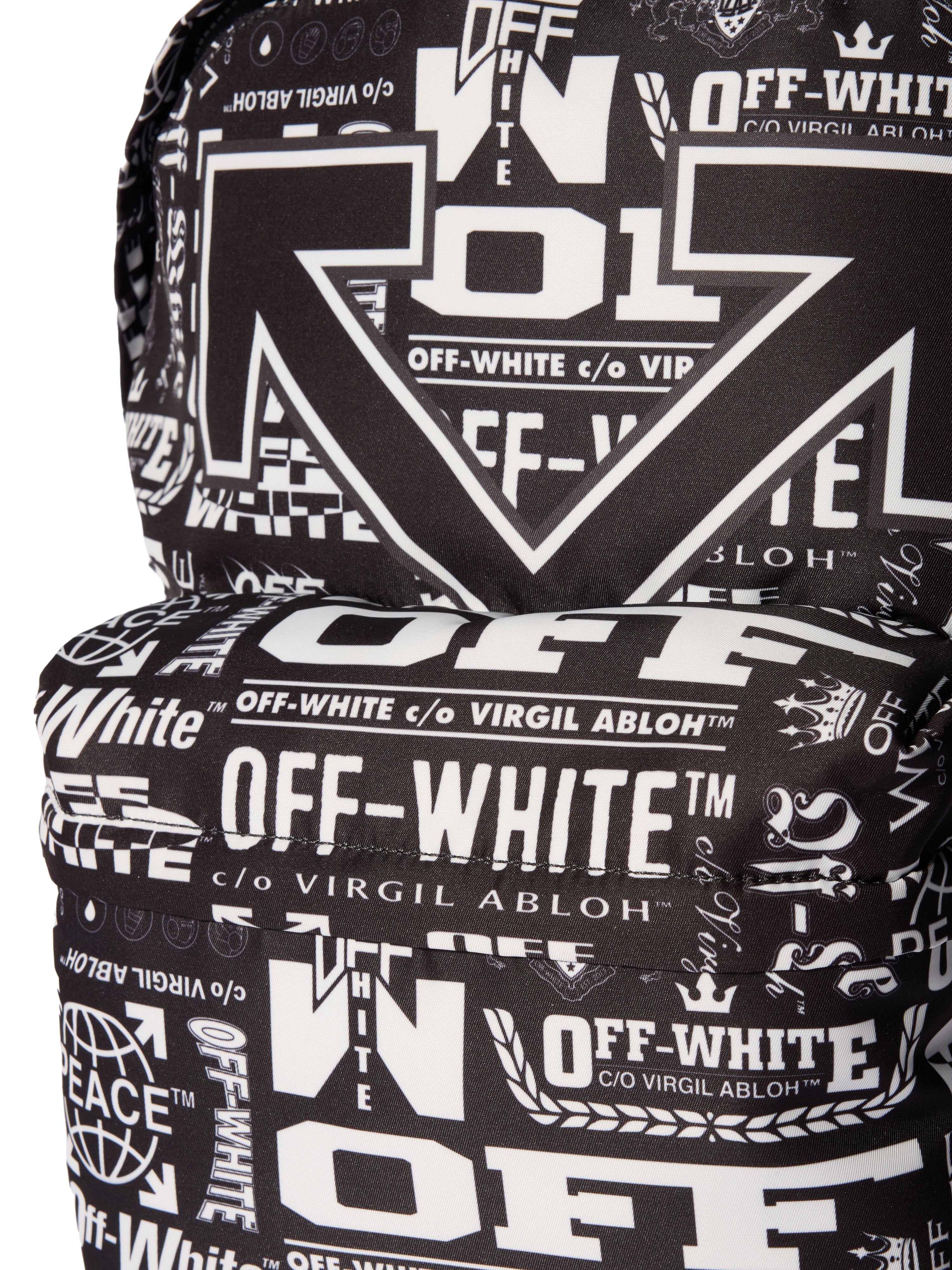 OFF WHITE Heritage Multilogo Backpack WHITE SNOW - NO COLOR OMNB123F25FAB002