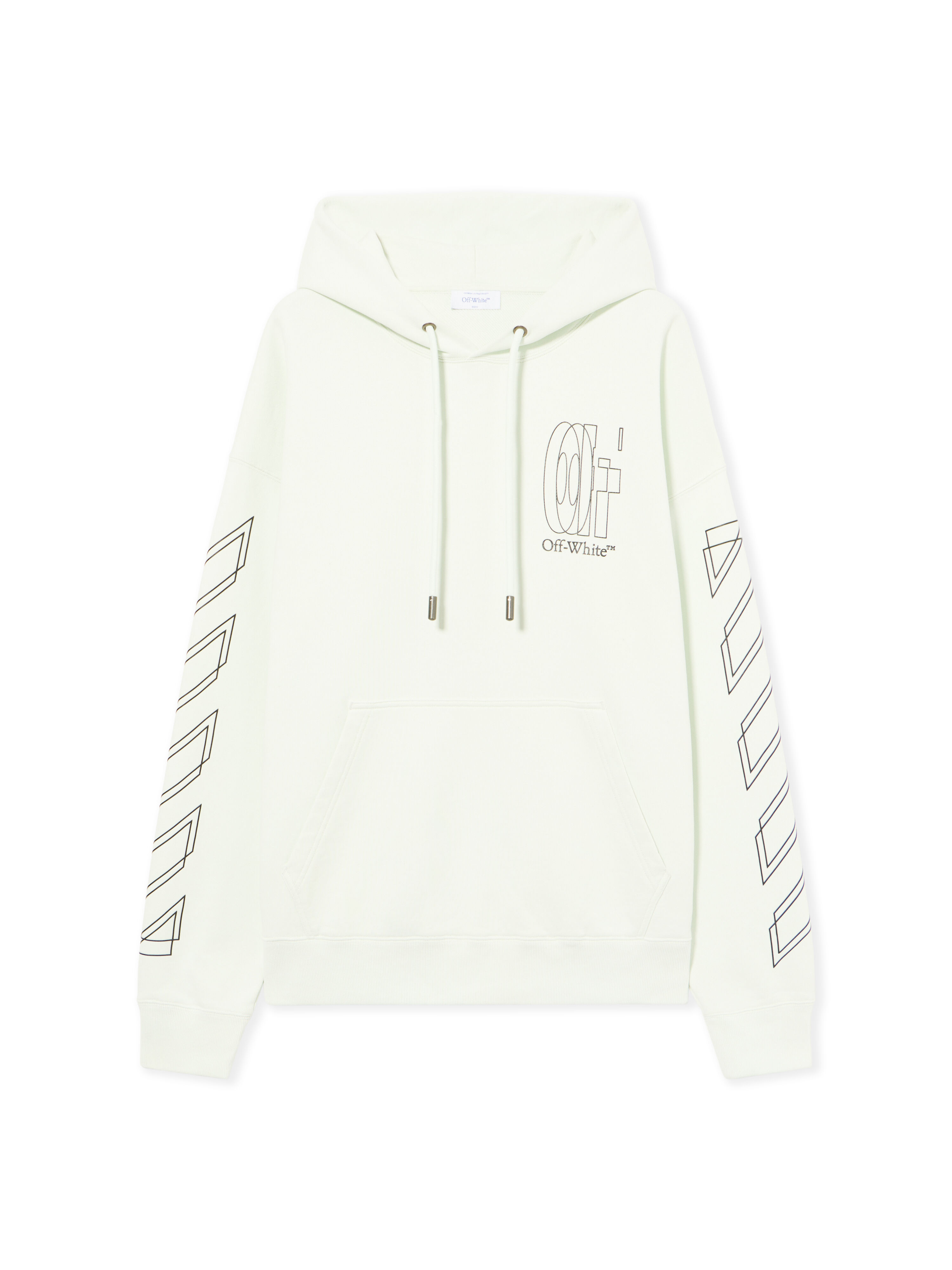 OFF WHITE Outline Double Arrow Skate Hoodie BLUEWASH 44MBB085S26F006