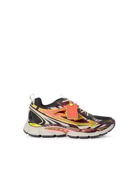 OFF WHITE Be Right Back Sneakers BLACK - CORAL RED OMIA295S26FAB005