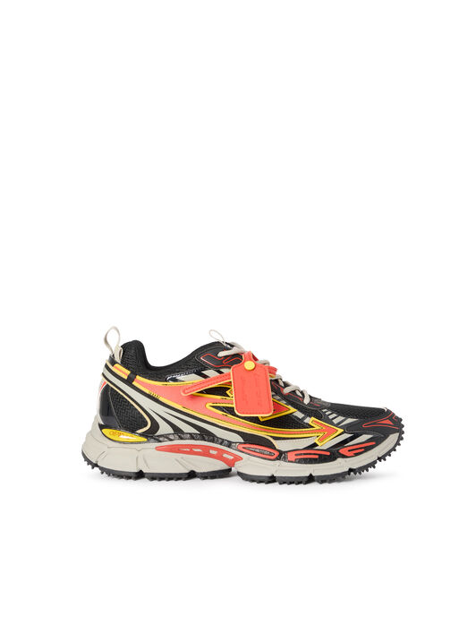 OFF WHITE Be Right Back Sneakers BLACK - CORAL RED OMIA295S26FAB005