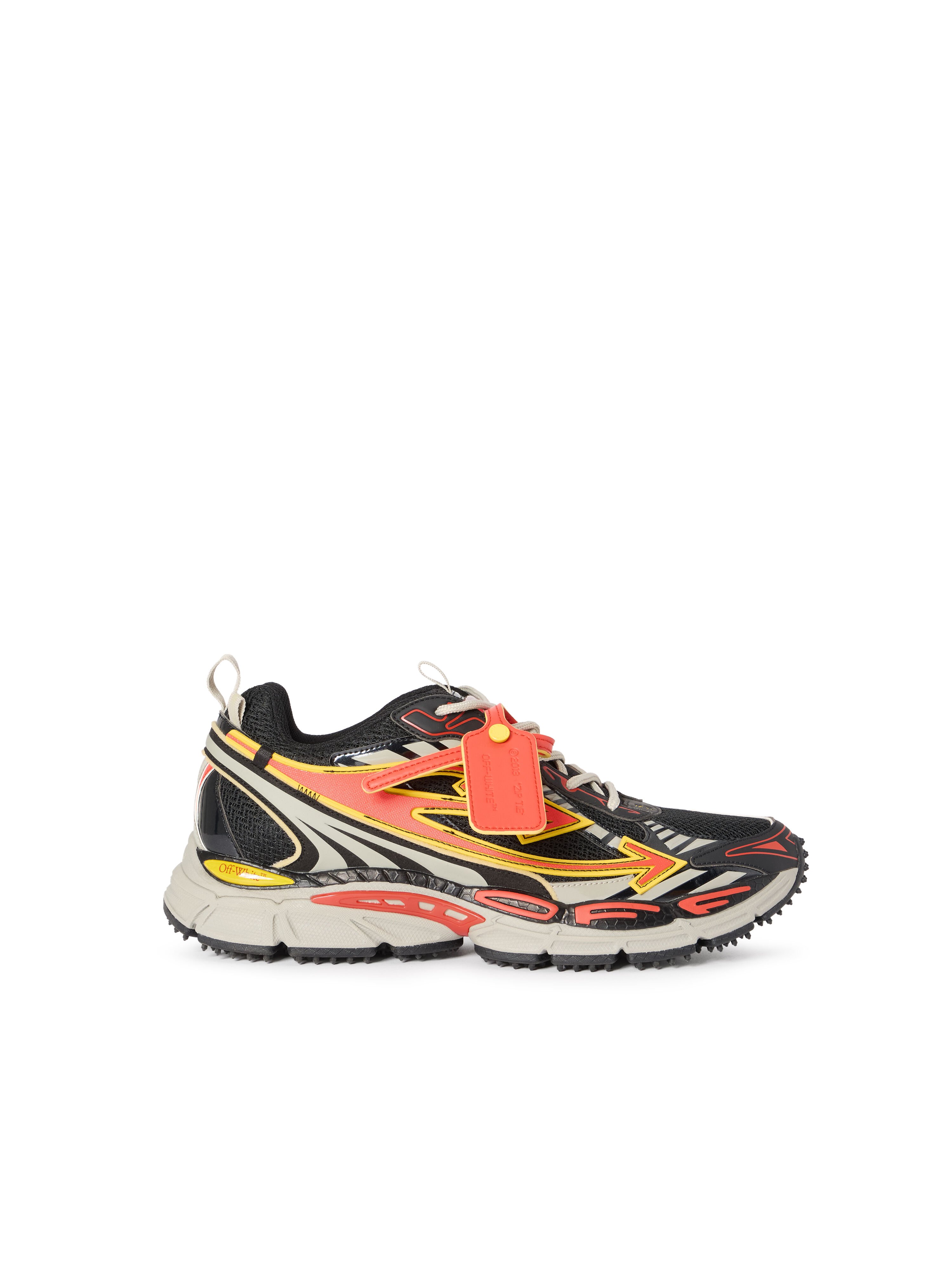 OFF WHITE Be Right Back Sneakers BLACK - CORAL RED OMIA295S26FAB005