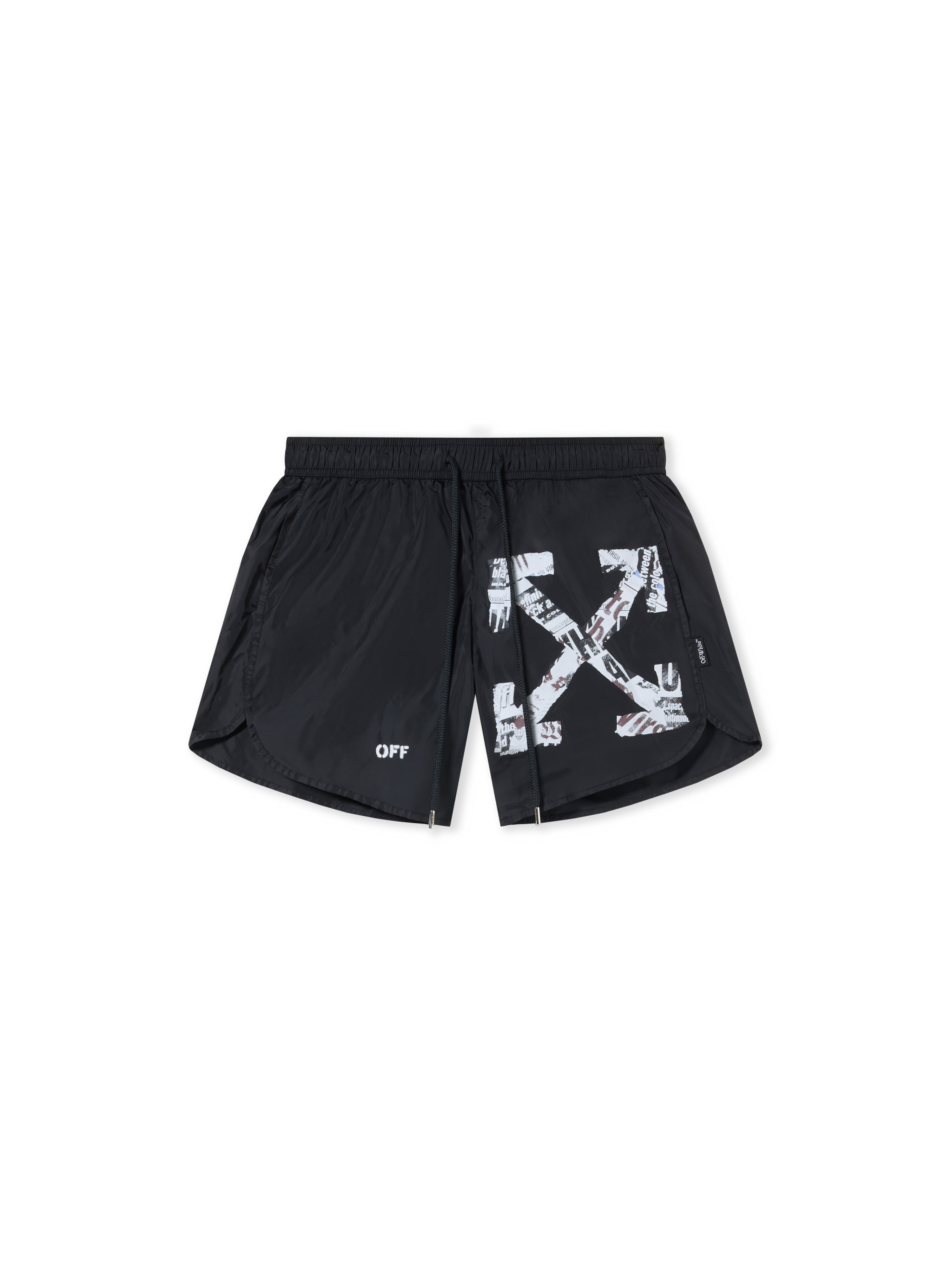 Arrow Swim Shorts in BLACK - WHITE for Men | Off-White™