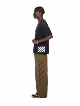 OFF WHITE Diagonal Spray Camera Bag BLACK - WHITE OMNQ099F25FAB001