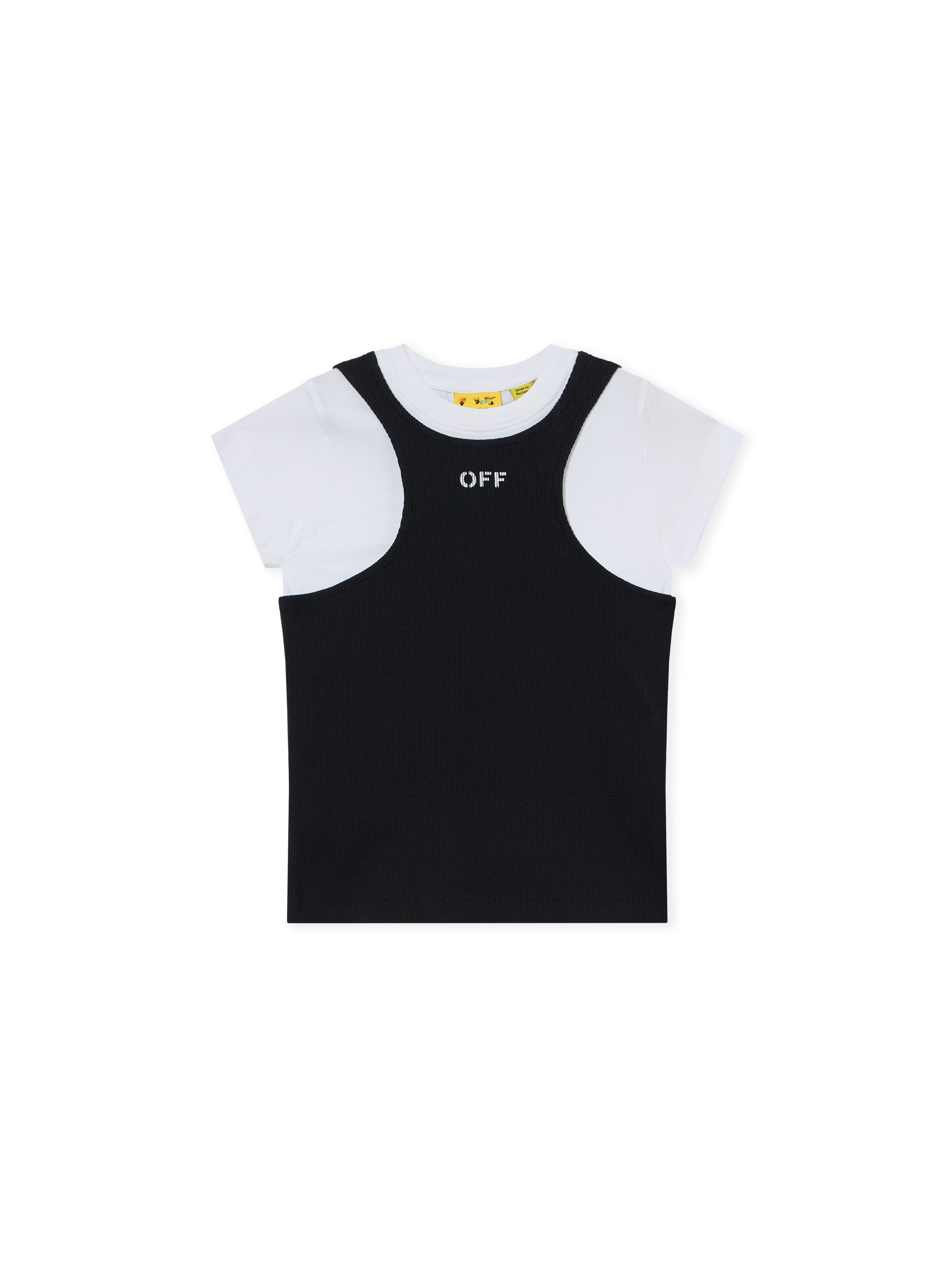 Off Stamp Double Layer Rib Top OFF WHITE Off Stamp Double Layer Rib Top BLACK 44GAA01FF26J001