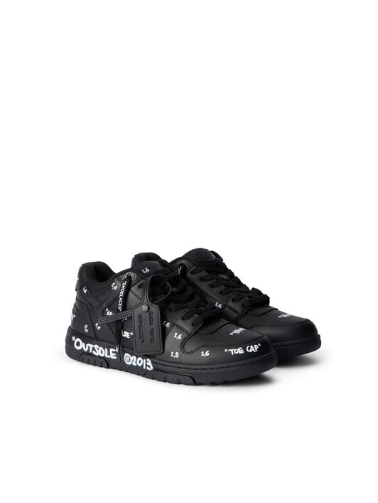 OFF WHITE Out Of Office Sneakers BLACK - WHITE OMIA189F25LEA007