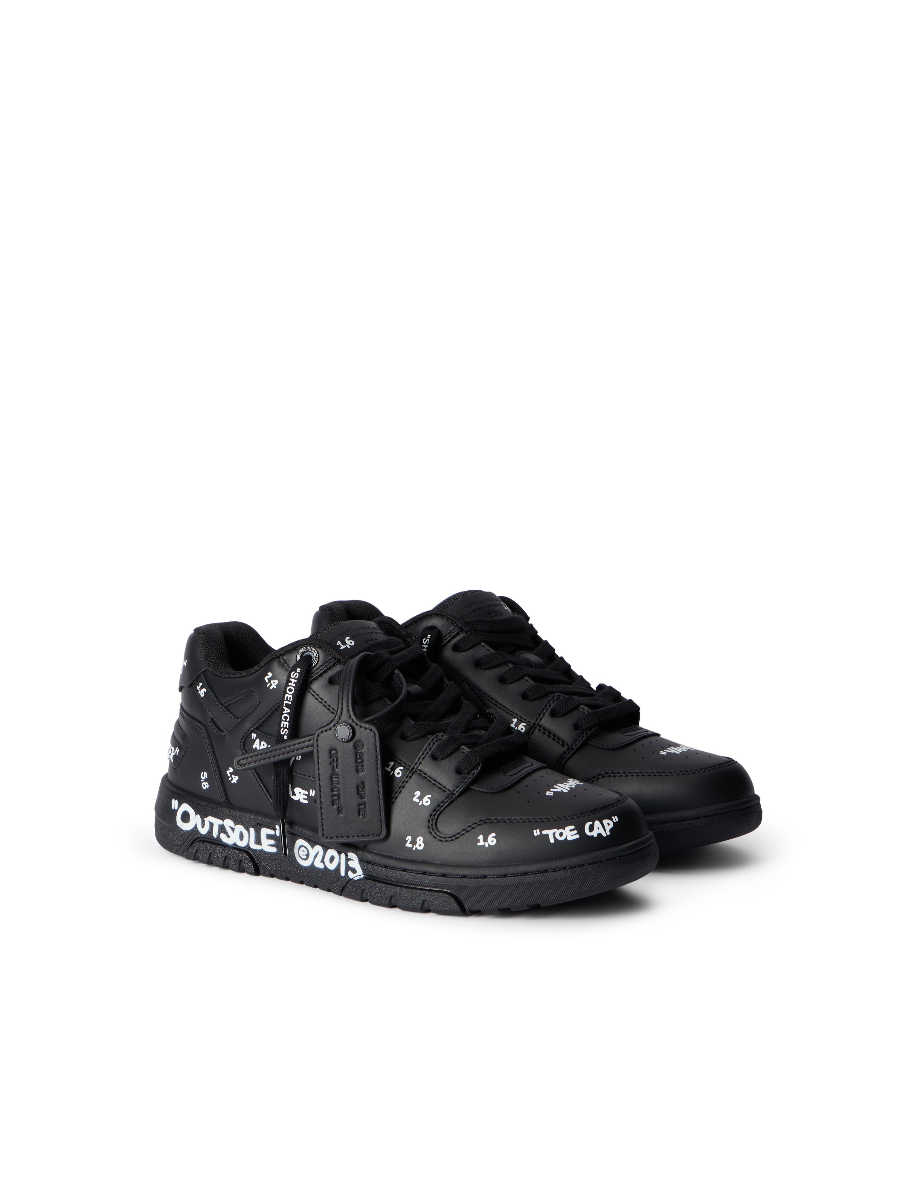 OFF WHITE Out Of Office Sneakers BLACK - WHITE OMIA189F25LEA007