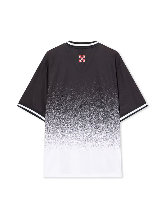 OFF WHITE Big Off Gradient Soccer Tee BLACK - WHITE OMAD00SF25JER004