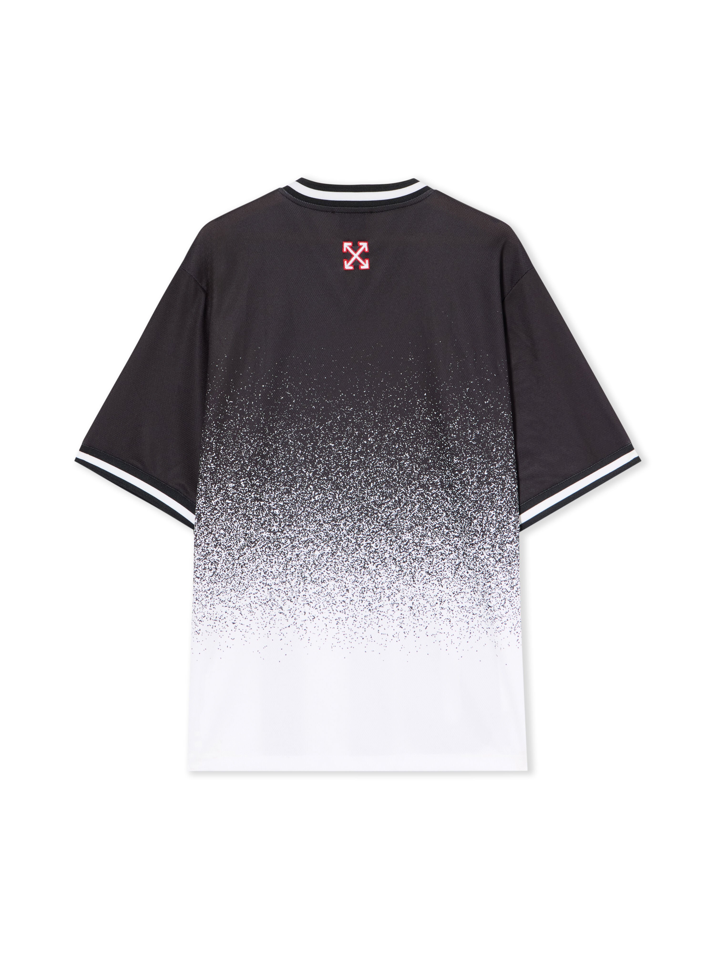 OFF WHITE Big Off Gradient Soccer Tee BLACK - WHITE OMAD00SF25JER004