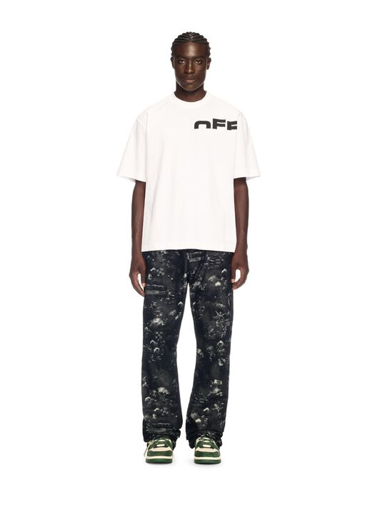 OFF WHITE White Off Split T-Shirt WHITE OMAA120S25JER00B
