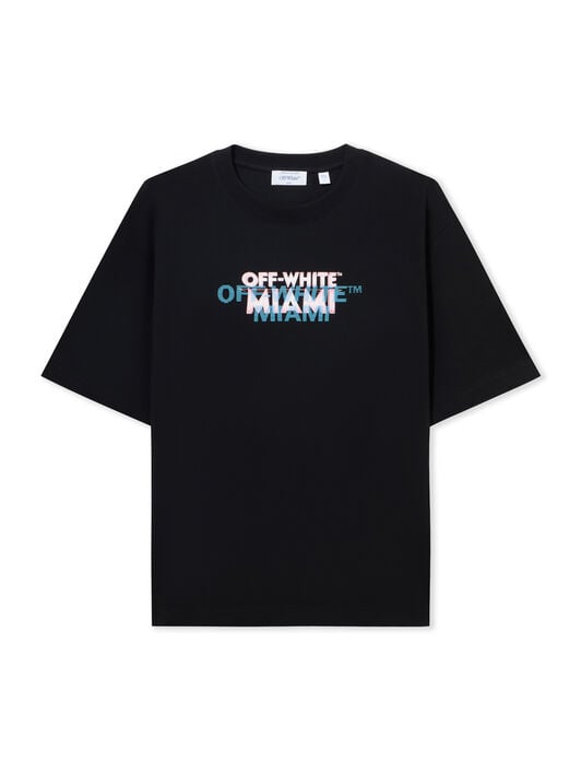 OFF WHITE Miami City Garments Skate  T-Shirt BLACK 44MAA120S26J01H