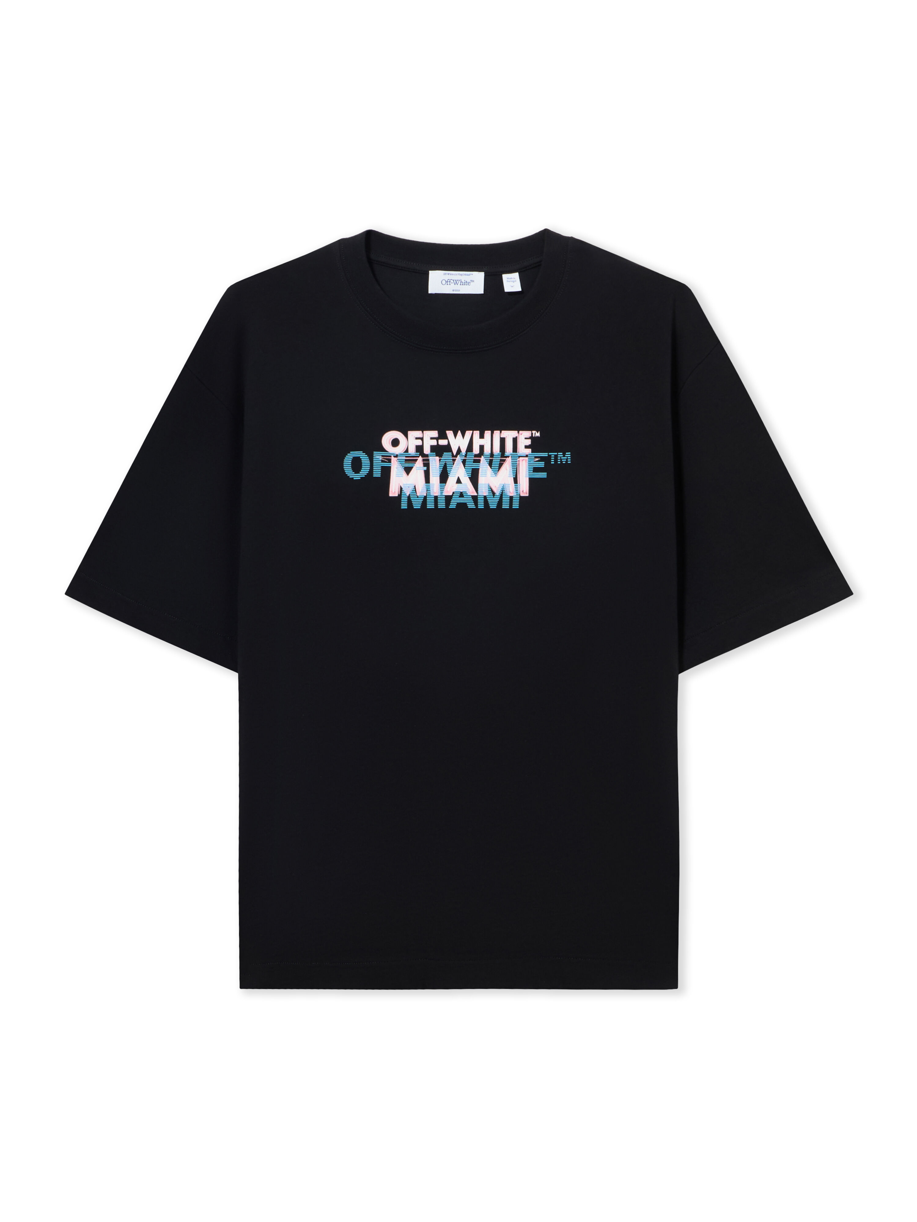OFF WHITE Miami City Garments Skate  T-Shirt BLACK 44MAA120S26J01H
