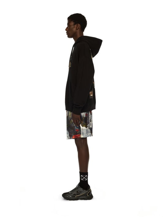 Paint Arrow Skate Hoodie OFF WHITE Paint Arrow Skate Hoodie BLACK - WHITE OMBB085F25FLE010