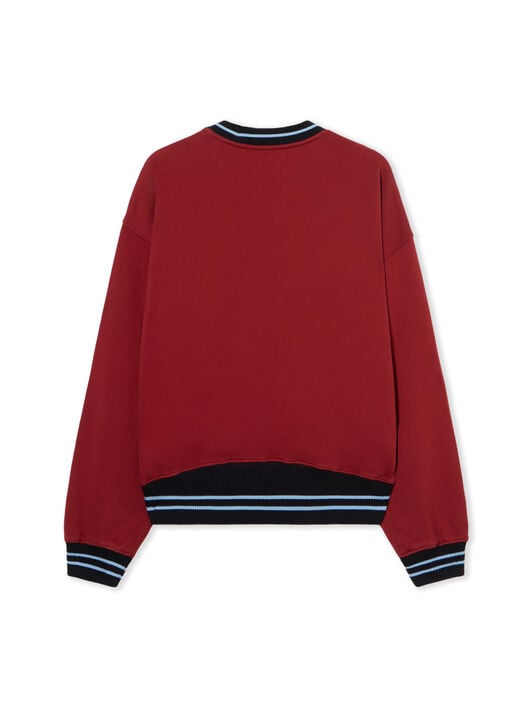 Sporty Over Crew Logo Sweatshirt OFF WHITE Sporty Over Crew Logo Sweatshirt RED DAHLIA-BLACK OWBA075F25FLE003