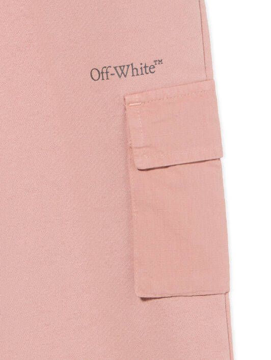 OFF WHITE Arrow Studs Cargo Logo Pants ROSE PINK - DARK GREY OGCH00CF25FLE001